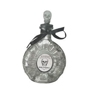 New Halloween Decorations Decor Glass Skeleton Bottle Decanter Slow & Painful